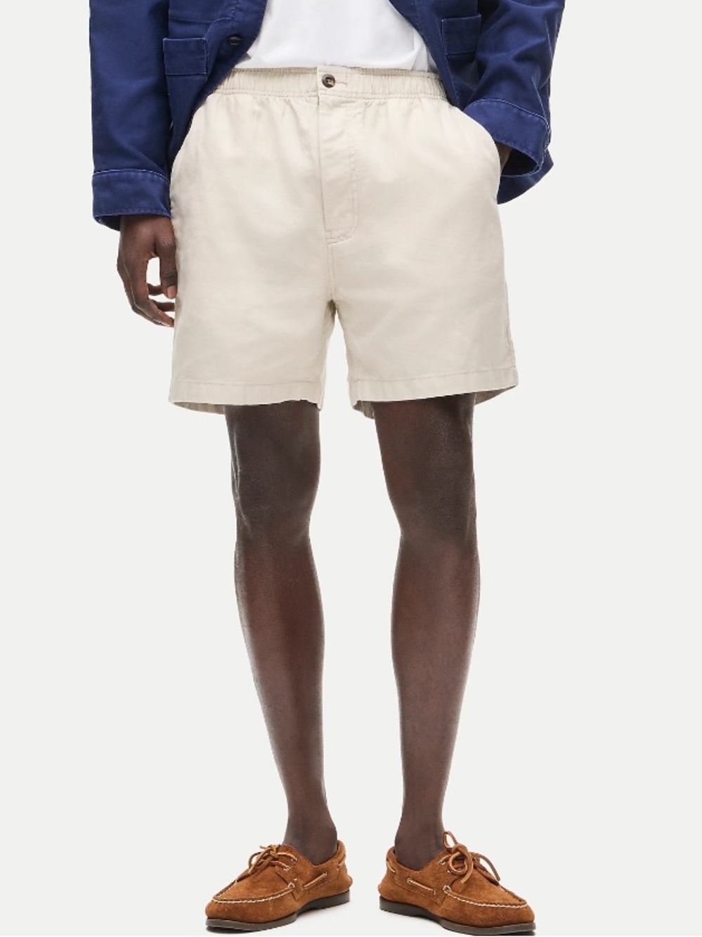 J crew paper birch 5.5'' Pier short in cotton-linen blend